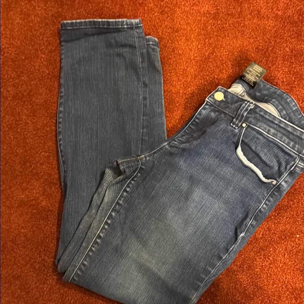 Vintage Blue Skinny Jeans with Faded Wash